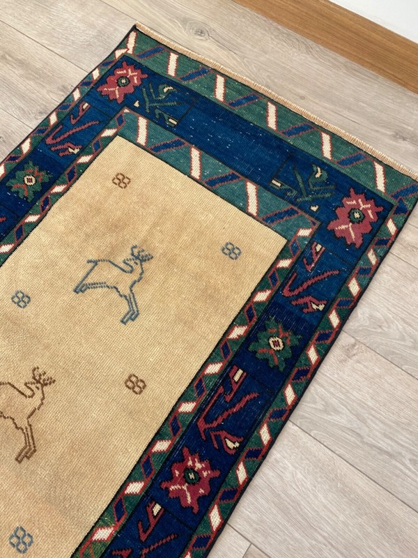 2’6”x5” feet Oushak rug, wool rug, Vintage rug, Low pile rug, gallery