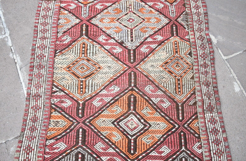 Vintage Turkish Rug 34'' x 49'' Anatolian Taurus Mountain Nomadic Woven Wool Rug gallery