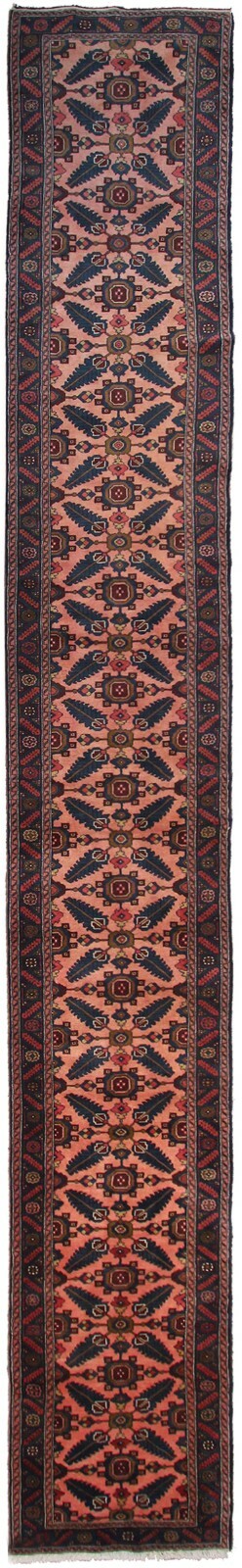 3x19 Incredible Vintage Traditional Handmade Runner Rug High KPSI Geometric gallery