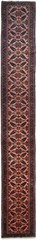 3×19 Incredible Vintage Traditional Handmade Runner Rug High KPSI Geometric