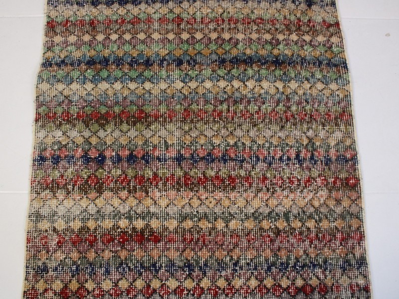 2'4" x 6'1" Rainbow Turkish Area Rug – 2x6 Ft Handwoven Wool Vintage Anatolian gallery