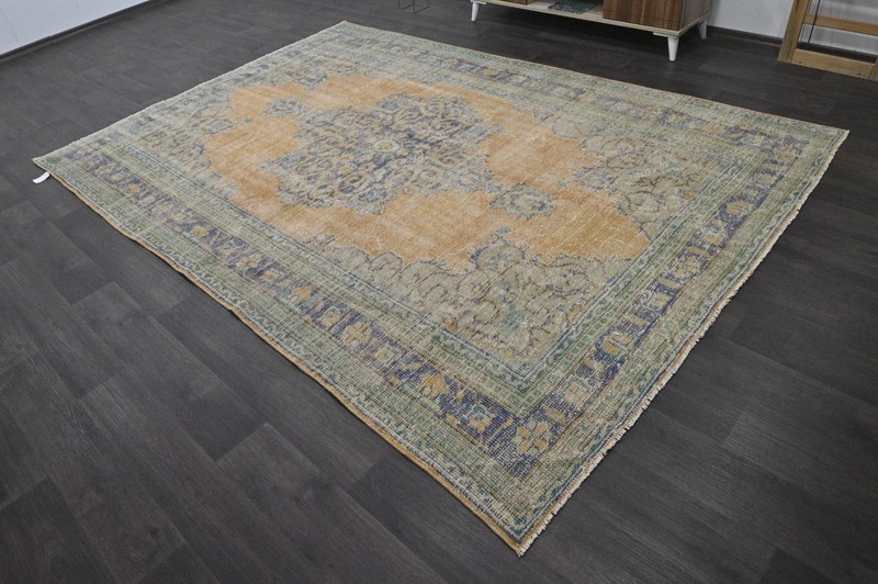 Oushak 7x10,Turkish Rug,vintage,anatolian,YELLOW,kilim,Bohemian,handmade,wool gallery