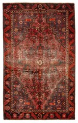 Vintage 3’10” x 6’2″ Traditional Hand Knotted Vegetable Dye Wool Area Rug
