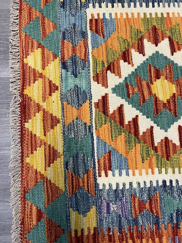 Vintage Kilim Traditional Hand Made Oriental Wool Kilim 5ftx3.2ft 152cmx102cm gallery