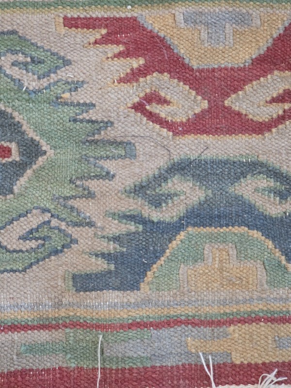 Vintage Handwoven Turkish Kilim Rug - 3x5 Accent Area Rug gallery