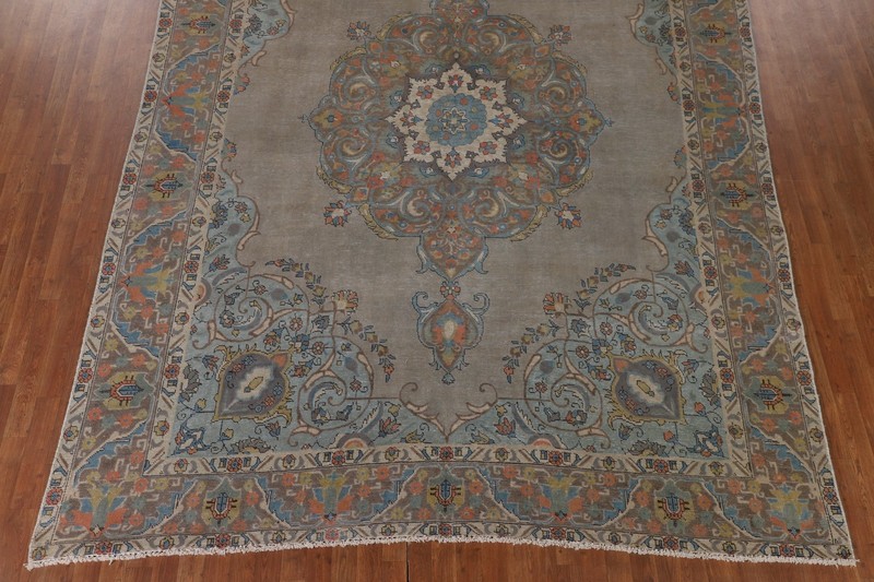 Over Dyed Traditional Area Rug 9x13 Hand-knotted Wool Brown Carpet Vintage gallery