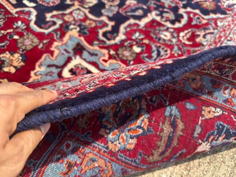 9x12 BLUE VINTAGE ORIENTAL RUG HAND-KNOTTED handmade ANTIQUE navy fine wool 8x11 gallery