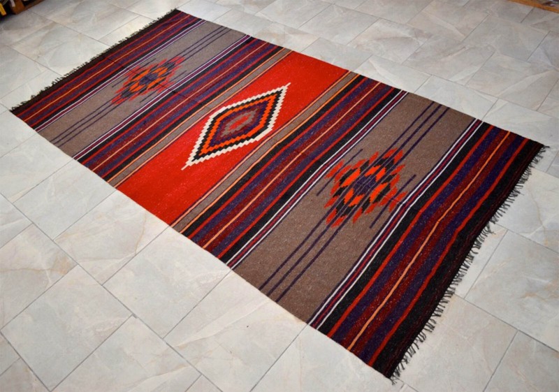 5x9 ft Rug Couch Cover Handmade Native American Style Turkish Kilim Area Rug gallery