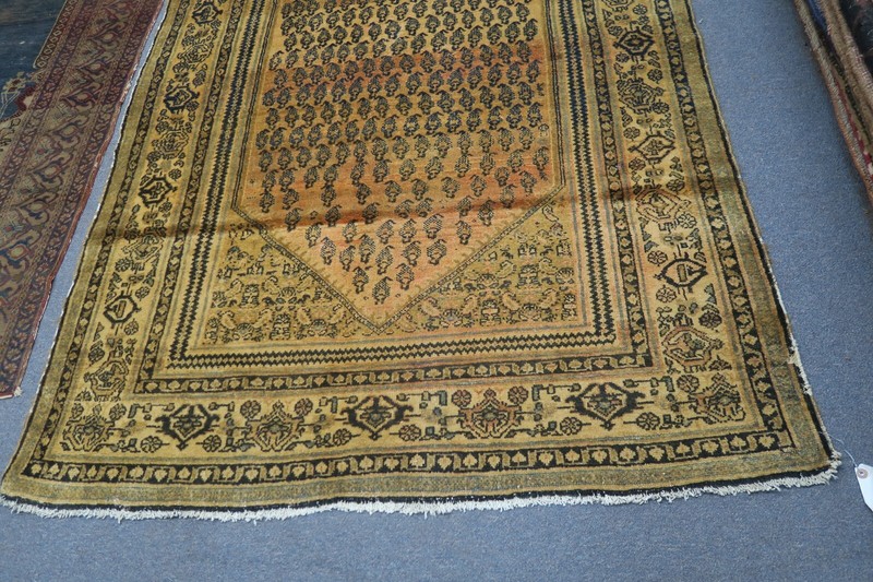 Vintage Kurdish Oriental Area Rug Hand Knotted Wool 4'3 x 6'9 gallery
