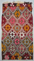 Vintage South Anatolian Handwoven Kilim Pillow Cover 19×33″ Tribal Rug Cushion