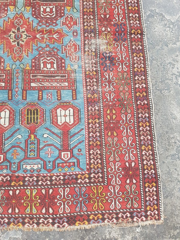 Vintage Hand Made Traditional Rug Oriental Wool Multicolor Carpet 177x128 cm gallery