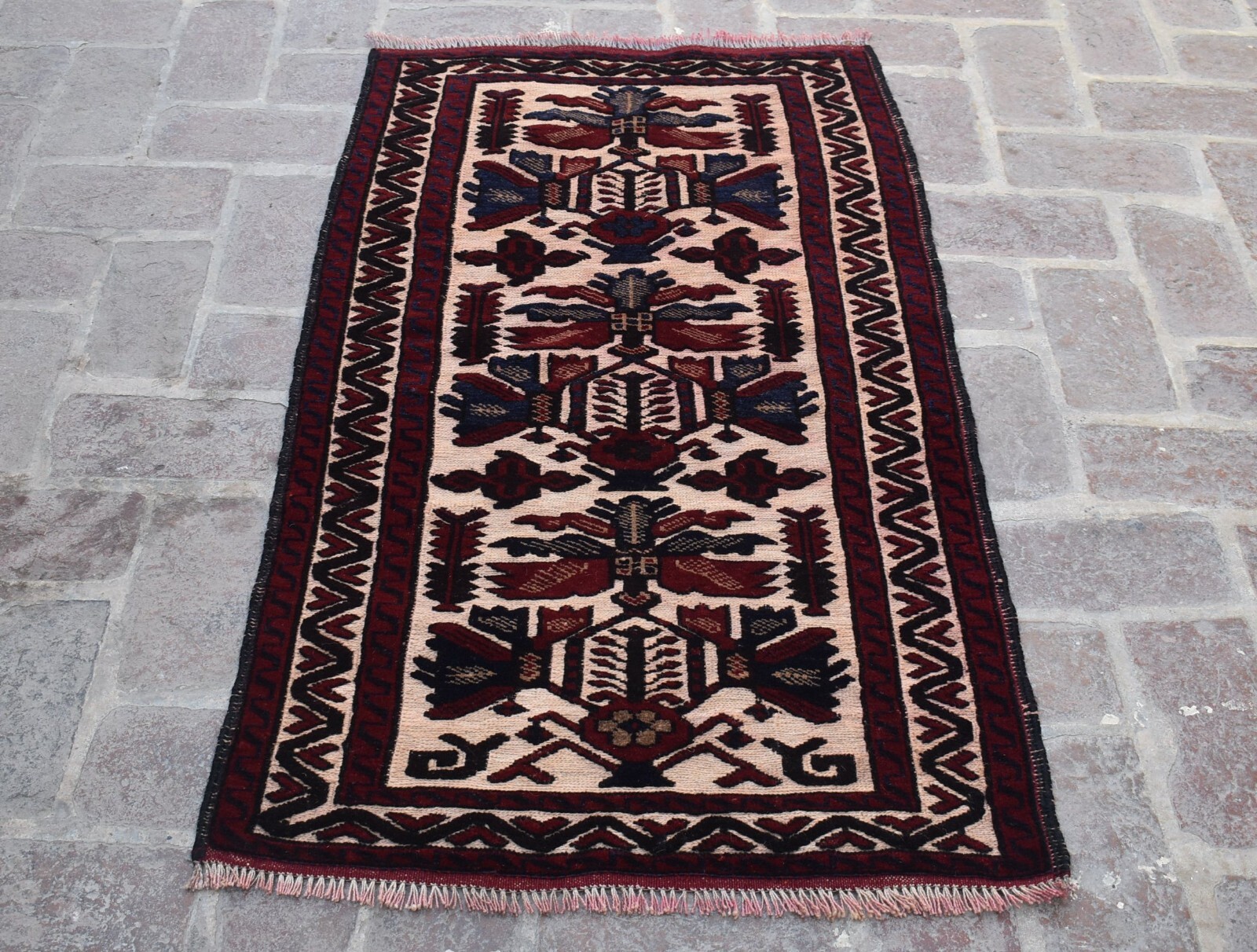 2'5 x 4'4 Handmade afghan tribal berjesta wool area rug, 3x5 persian rug gallery
