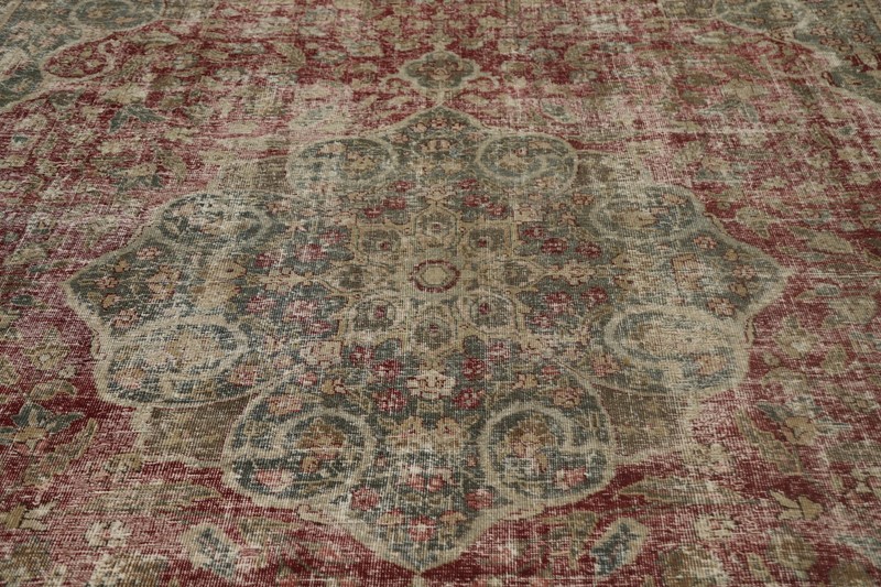 Distressed Antique Vegetable Dye Traditional Area Rug 9x12 ft Hand-knotted Wool gallery