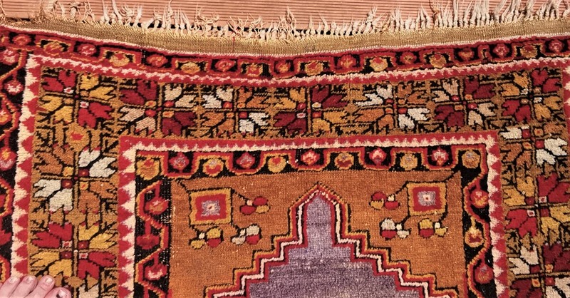 Antique, splendid prayer rug, Anatolia around 1920, 66 x 42 in. gallery