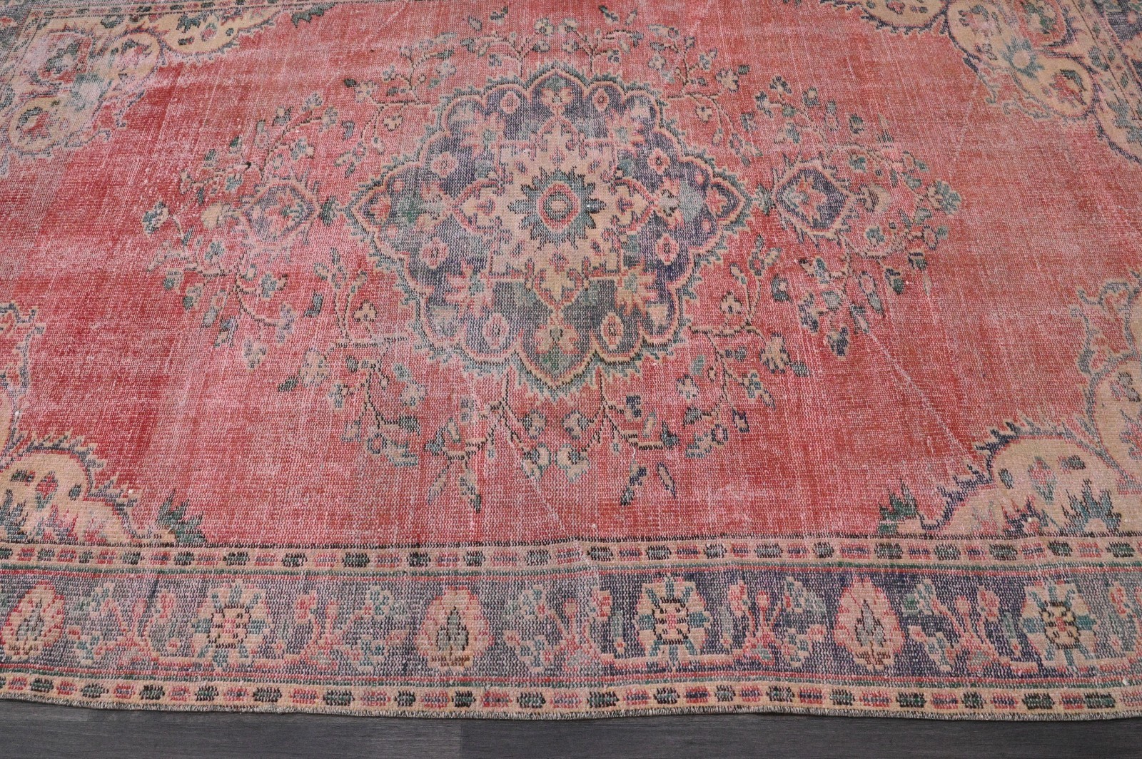 Oushak 6x9,Turkish Rug,vintage,anatolian,PINK,kilim,Bohemian,handmade,wool gallery