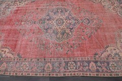 Oushak 6×9,Turkish Rug,vintage,anatolian,PINK,kilim,Bohemian,handmade,wool