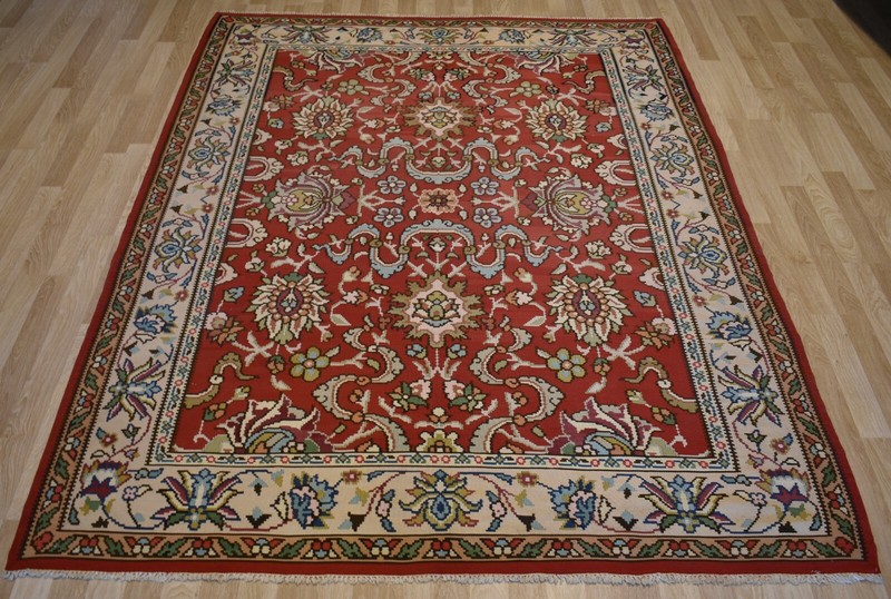 Gorgeous Mid 2Oth Century Ottoman Design E. European Sharkoy Kilim Free Shipping gallery