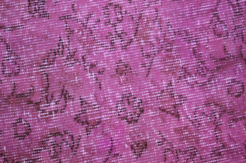 Sparta Pink Runner Rug Anatolian Vintage Handwoven Overdyed Ethnic Carpet 2x10ft gallery