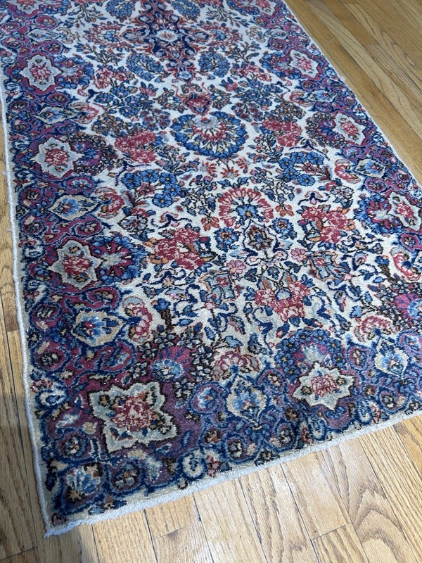 Antique Handmade Kirman Runner Rug C.1930 Great Condition 2’5x6’6 Spectacular gallery