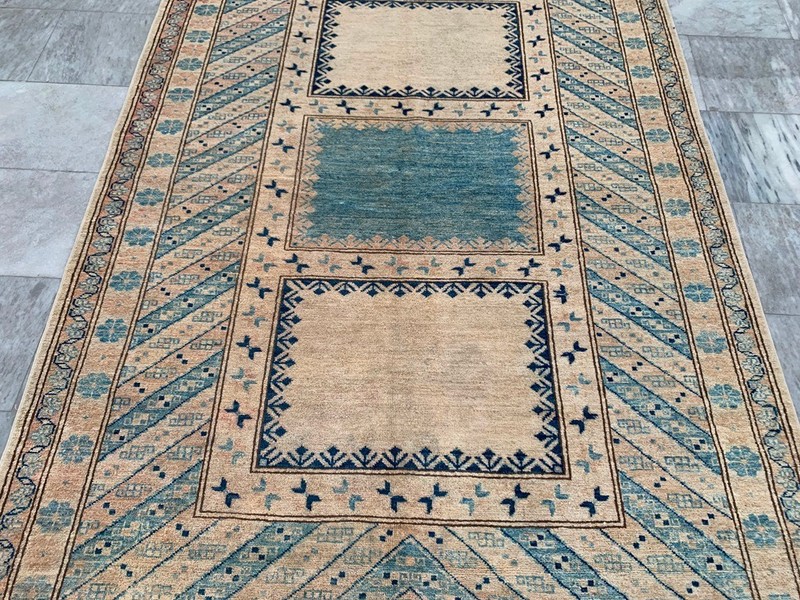 Vintage Afghan Rug, Caucasian Kazak Wool, Traditional Oriental Carpet (5x7 ft.) gallery