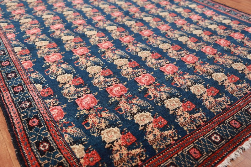 Pre-1900 Vegetable Dye Seenneh Traditional Antique Rug 4x6 Hand-knotted Carpet gallery