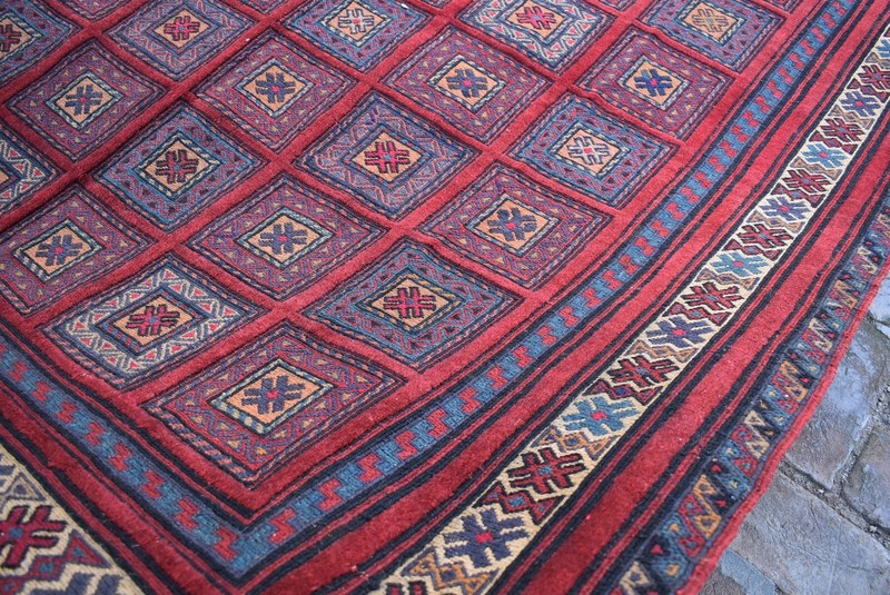 Hand Knotted Vintage Area Rug 7x9 ft Antique Oriental Afghan Wool Rug Boho Decor gallery