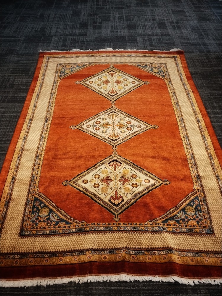 Stunning Rare Antique Hand Knotted Medallions Rug c.1900 (6 x 8) Bijar Mobasheri