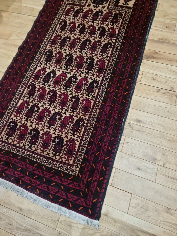 Vintage Handmade Oriental Balouch Rug 166cm x 122cm gallery