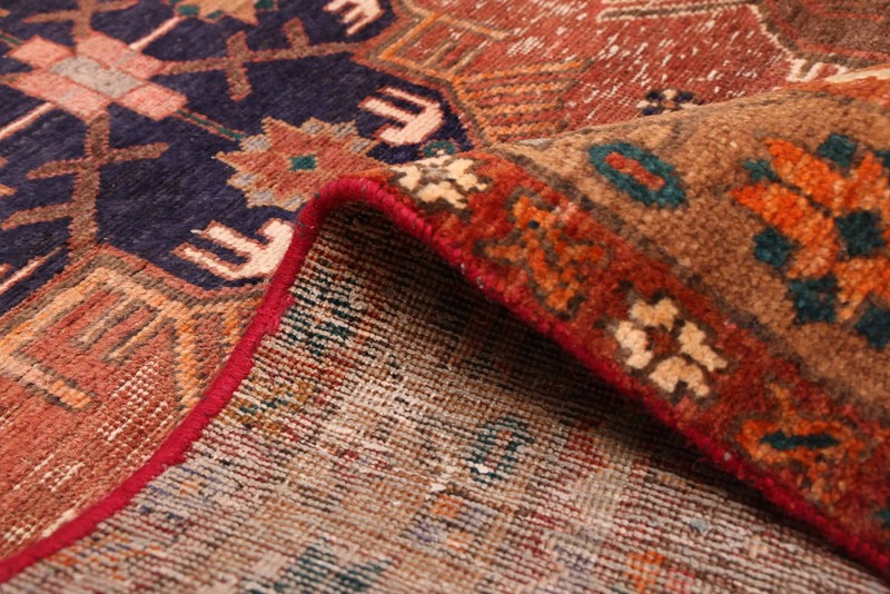 3'11" x 13'9" Vintage Hand-knotted Runner Rug Traditional Oriental Wool Carpet gallery