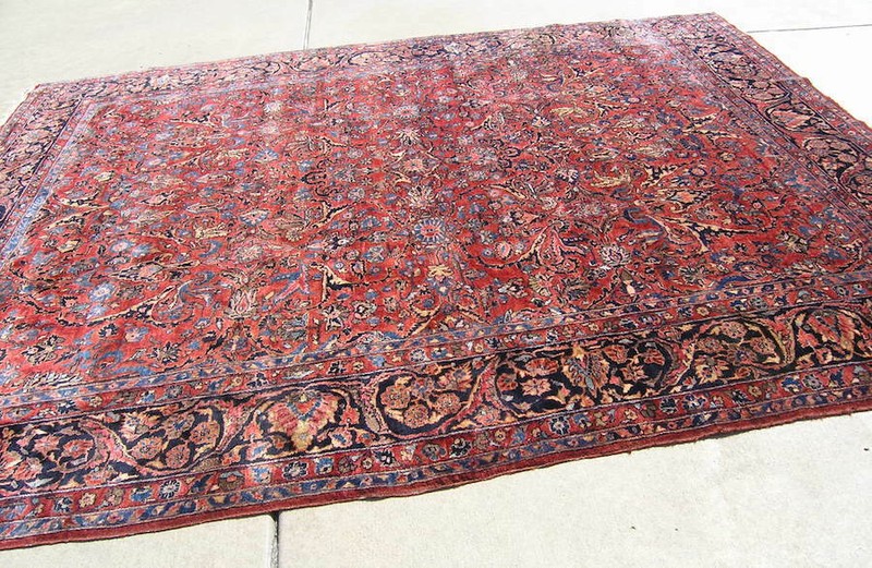 Exceptional Signed Antique Oriental Rug Carpet Sarouk Mohajeran 9x12' 104x139" gallery