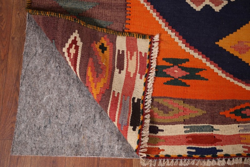 Vegetable Dye Kilim Tribal Area Rug 5x6 Ft Hand Woven Oriental Wool Carpet gallery