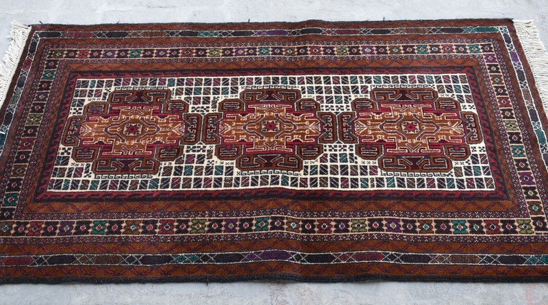 2'9 x 4'11 Hand knotted vintage afghan tribal baluchi zakani rug, Afghan rug 3x5 gallery