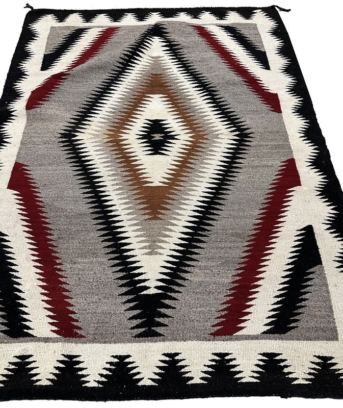 5x7 Vintage Navajo Eye Dazzler Handwoven Wool Rug Gray Southwestern 148cmx198cm gallery