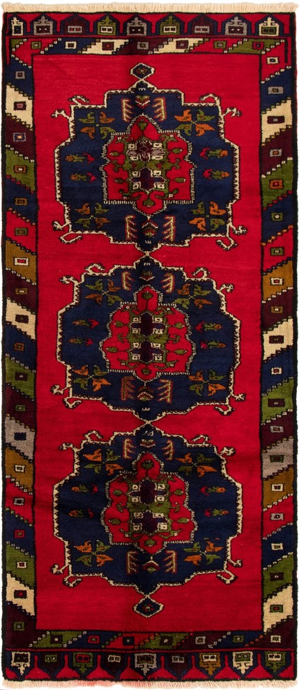 Vintage Hand-Knotted Area Rug 4'9" x 10'10" Traditional Oriental Wool Carpet