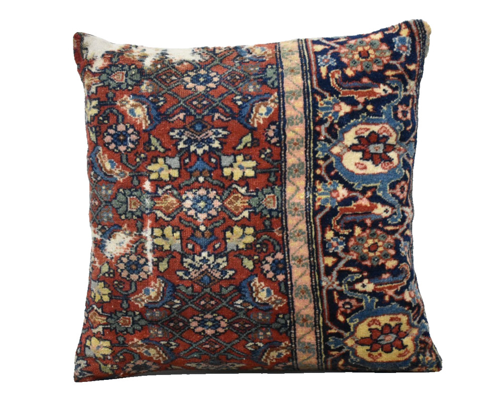 Antique Pillow Cover Sofa Rug 16'' x 16'' Made of Antique Cushion Cover Carpet