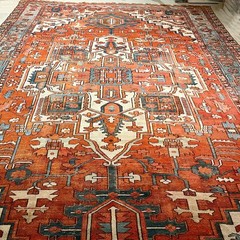 Large circa 1890 Serapi rug,10.5x 15.8 hand made, 100% wool, very good condition