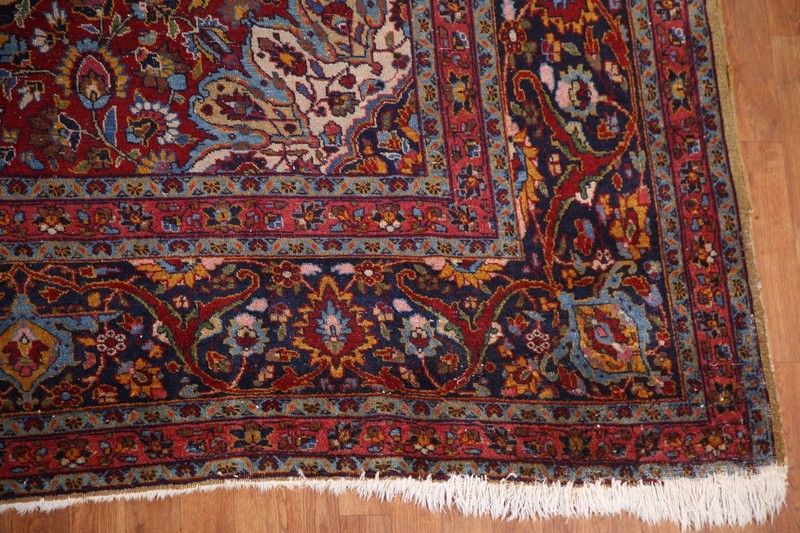 Pre-1900 Antique Vegetable Dye Gold Heriz 11'x16' Handmade Dining Room Area Rug gallery