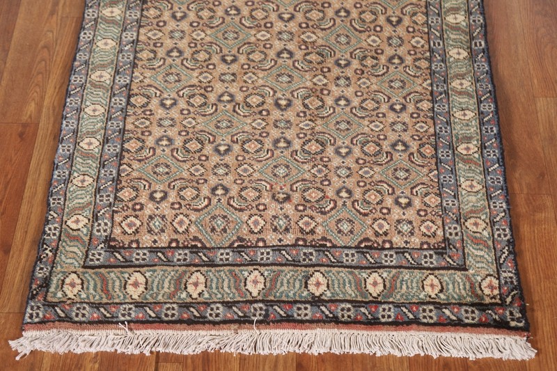 Vintage Peach Color Mood Narrow/ Long Runner Rug 2' 5" x 12' 7" Handmade Carpet gallery