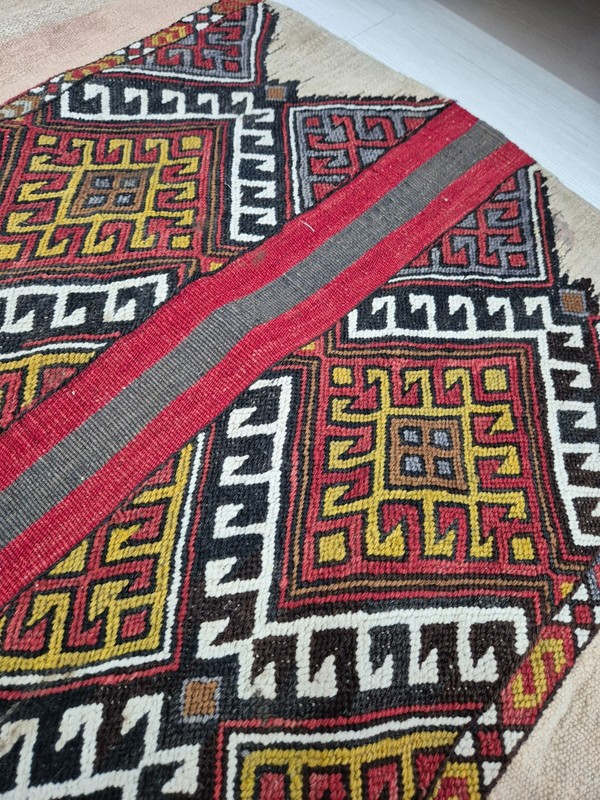 Antique Saddle Bag, Anatolian Zili Rug, Wool, Handmade, Hand Woven Saddle Bag gallery