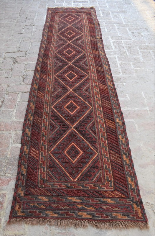 2x12 Ft Handmade Vintage Afghan Moshvani Wool Persian Runner Tribal Hallway Rug gallery