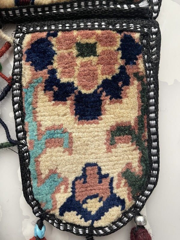 Vintage Beautiful Hand Knotted Afghani Tribal Door Hanging Wool Jalar 99x24cm gallery