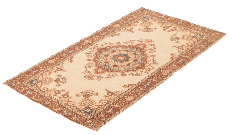 Vintage Traditional Hand-Knotted Area Rug 3'10" x 6'9" Oriental Wool Carpet gallery