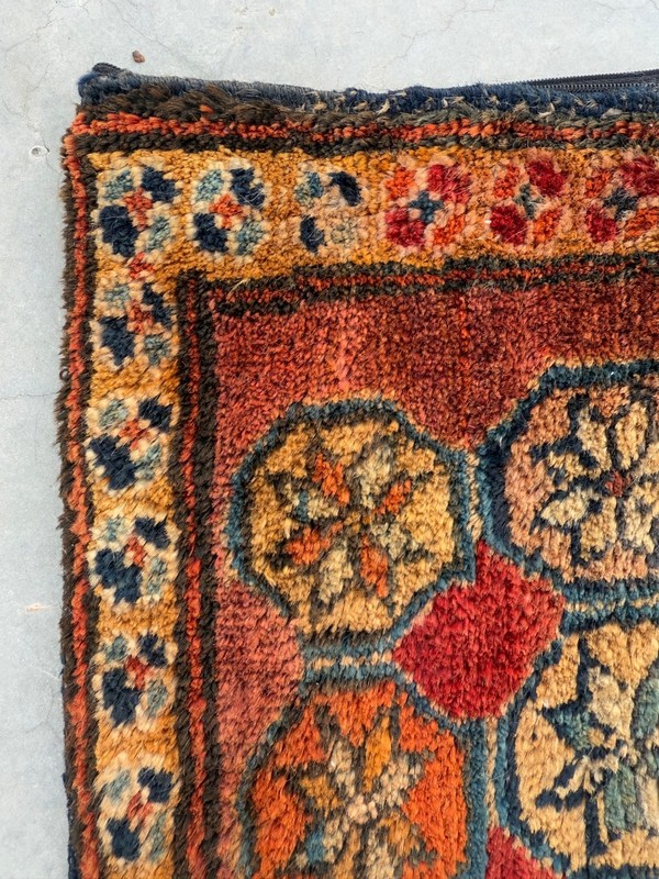 Vintage Gorgeous Hand Knotted Oriental Tribal Wool Bag Rug 38x38 Cm gallery