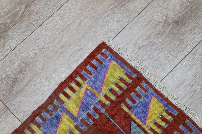 Brown Kilim Cappadocia Ethnic Rug For Kidsroom Hand Knotted Tribal Carpet 4x6ft gallery