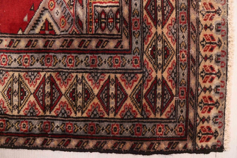Vintage 4'0" x 5'11" Traditional Hand Knotted Vegetable Dye Wool Area Rug gallery