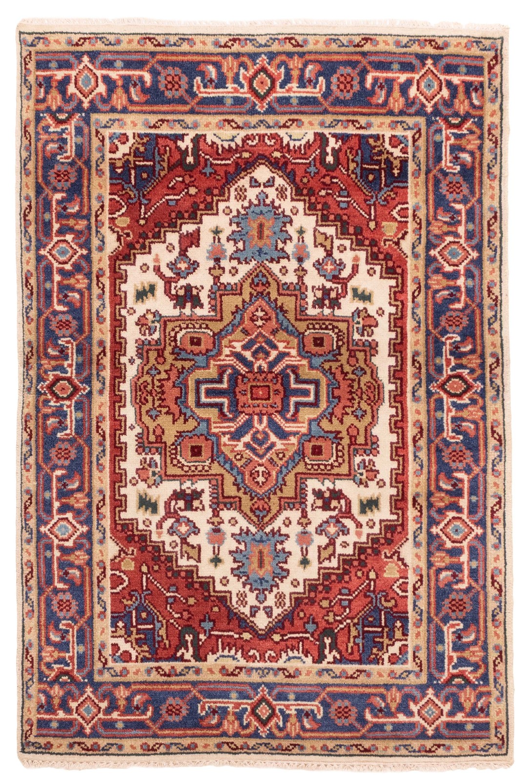 Traditional Vintage Hand-Knotted Carpet 4'1" x 6'0" Wool Area Rug gallery