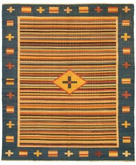 Vintage Hand Woven Area Rug 8’2″ x 9’10” Traditional Wool Oriental Carpet