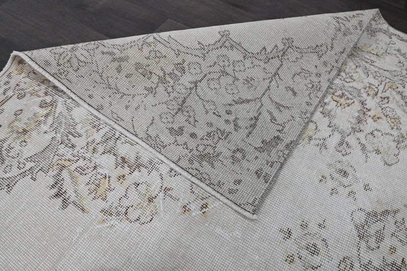 Oushak Turkish Vintage Rug 5x8 Kilim Rug Anatolian Handmade Boho Decor BEIGE gallery