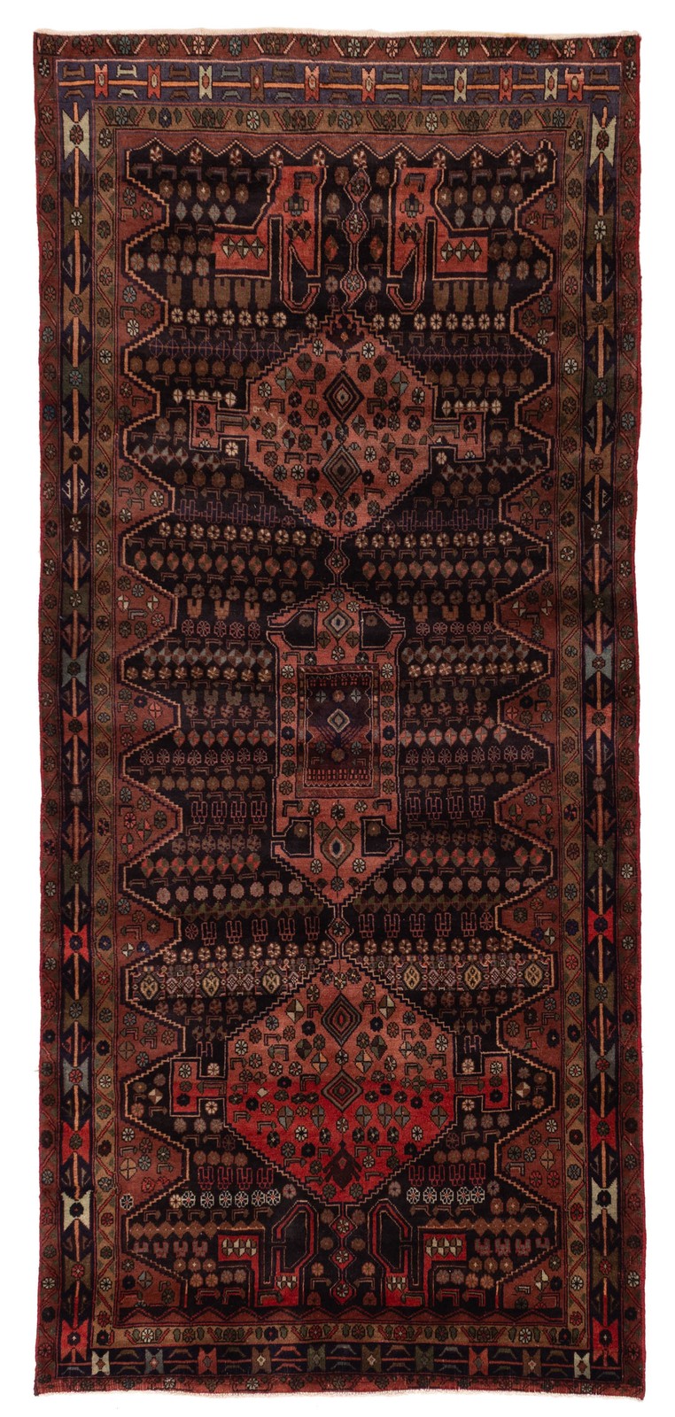 Traditional Vintage Hand-Knotted Area Rug 4'9" x 10'9" Oriental Wool Carpet gallery
