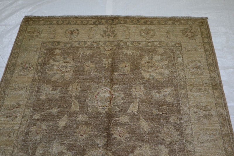 4'0 x 6'1 ft Chobi Oushak hand knotted vegetable dye oriental rug gallery